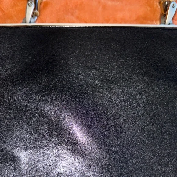 Women’s Elaine Turner Designs Black Satchel with Bamboo Handle and Lock Closure - Picture 6 of 7